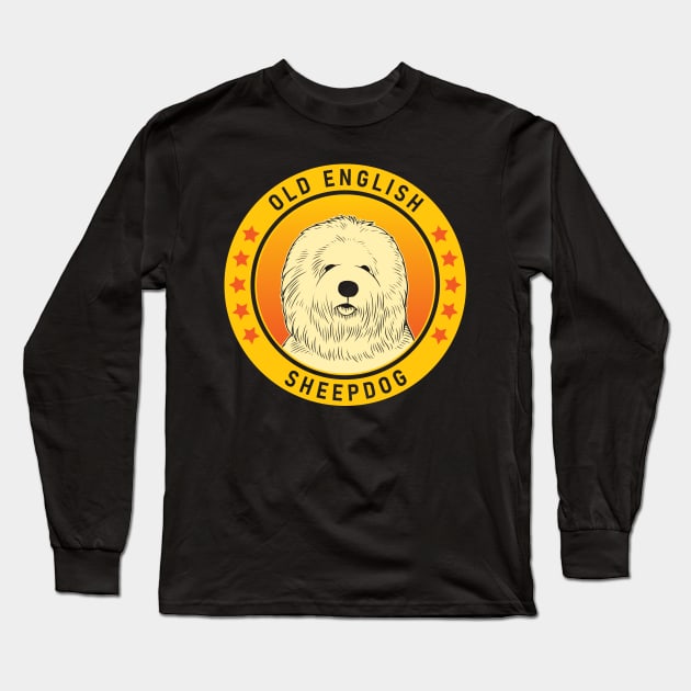 Old English Sheepdog Dog Portrait Long Sleeve T-Shirt by millersye